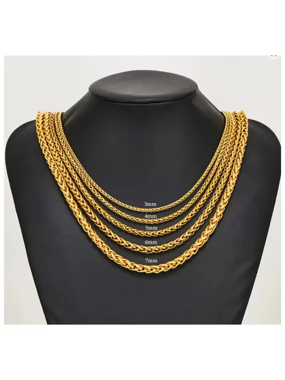 Spiga / Wheat chain - Necklace - 18K gold plated - 8mm / 24